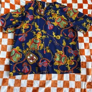 Vintage Print Blouse